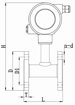 涡轮流量计产品外形尺寸